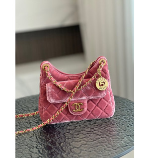 샤넬 23B 벨벳 포켓 체인 호보백 스몰