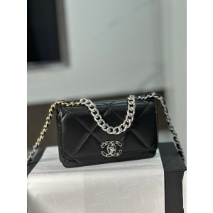 샤넬 23P 19 WOC 턴락 블랙 은장 AP3267 (renewal ver.)