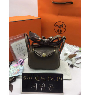 에르메스 미니 린디 올수공 (컬러 에토프/금장)