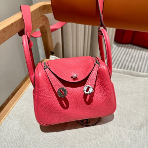 에르메스 미니 린디 올수공 (컬러 로즈 아잘레)