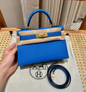 에르메스 미니 켈리2 올수공 (가죽 쉐브레)