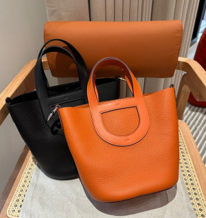 에르메스 인더루프18 토트백 (컬러 블랙, 오렌지)