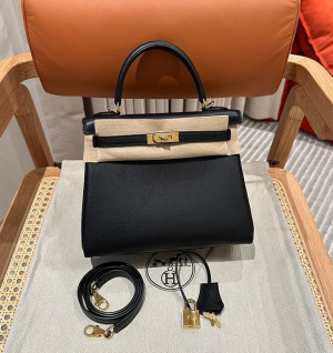 에르메스 켈리25 올수공 (가죽 스위프트) (버클컬러 금장)