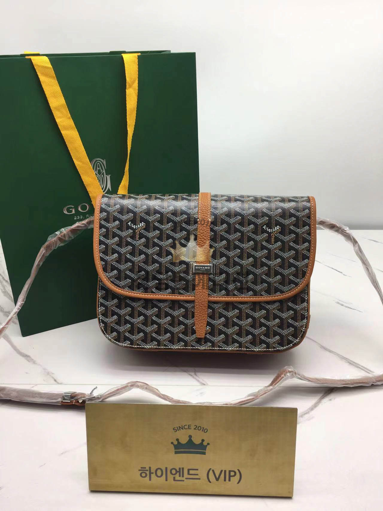 고야드 벨베데르 PM / MM (블랙탄 브라운)