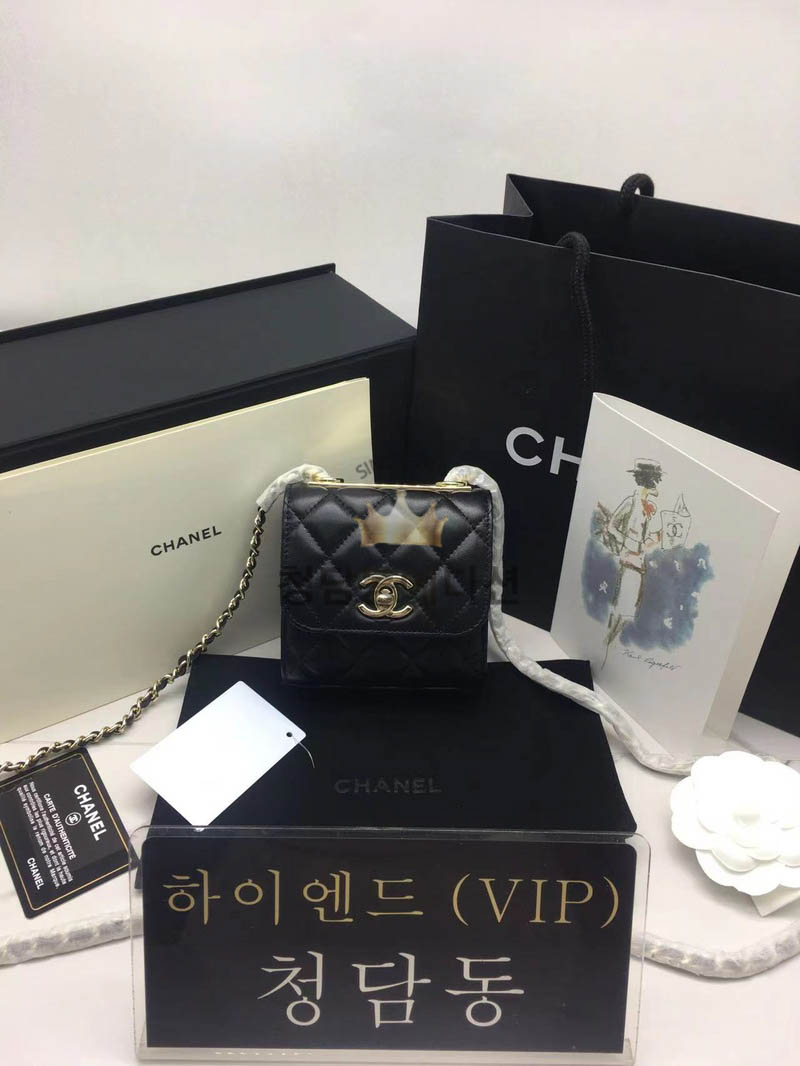 샤넬 트렌디CC미니 블랙 오리지널 램스킨