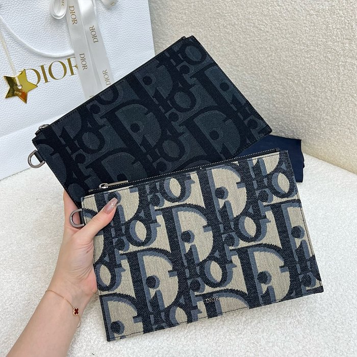 디올 맥시 오블리크 클러치백 (컬러 블랙, 그레이)