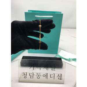 타파니 스마일 브레이슬릿 팔찌 (컬러 로즈골드, 화이트골드)