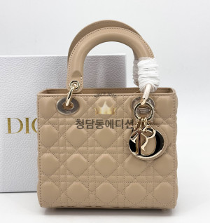 디올 램스킨 레이디백 MY ABC (컬러 베이지)