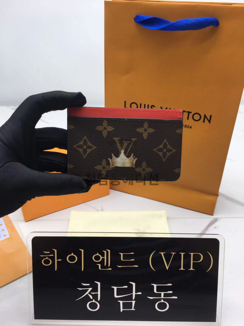 루이비통 포트카트 심플 카드 홀더 (컬러 레드)