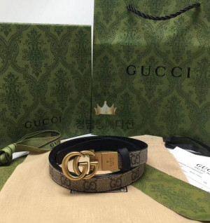 구찌 마몬트 GG 레더 벨트 2cm