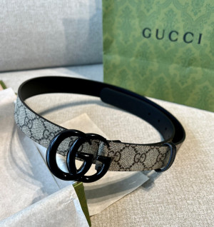 구찌 마몬트 GG 레더 벨트 3cm