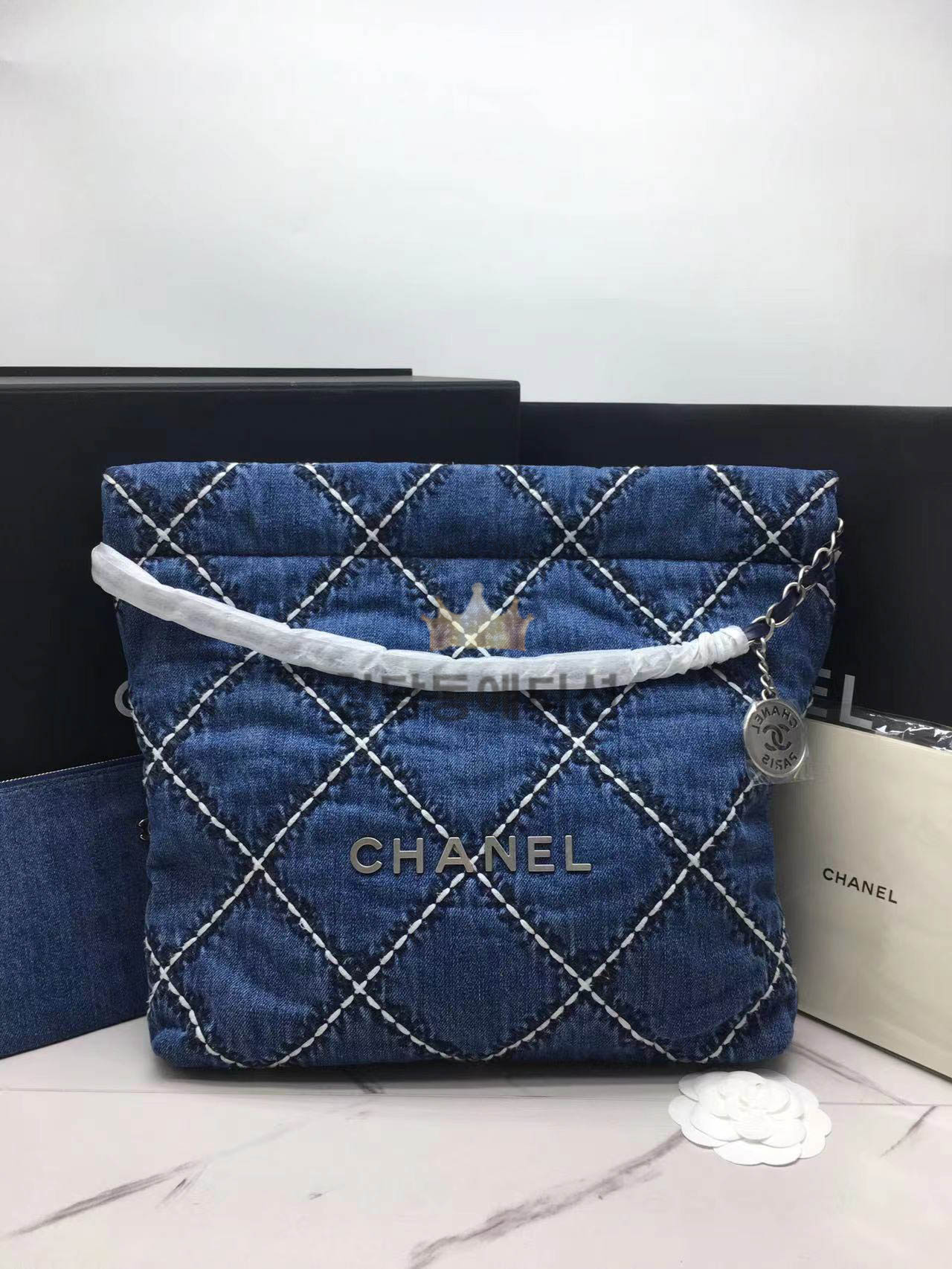 샤넬 22백 데님 스티칭 스몰