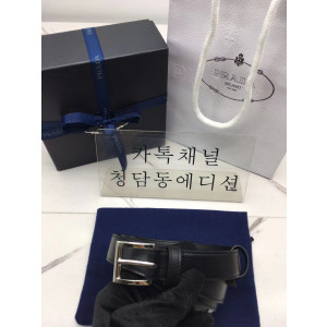 프라다 레더 벨트 2cm 은장 (upgrade ver.)