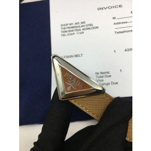 프라다 사피아노 트라이앵글 로고 벨트 2cm은장 (upgrade ver.)