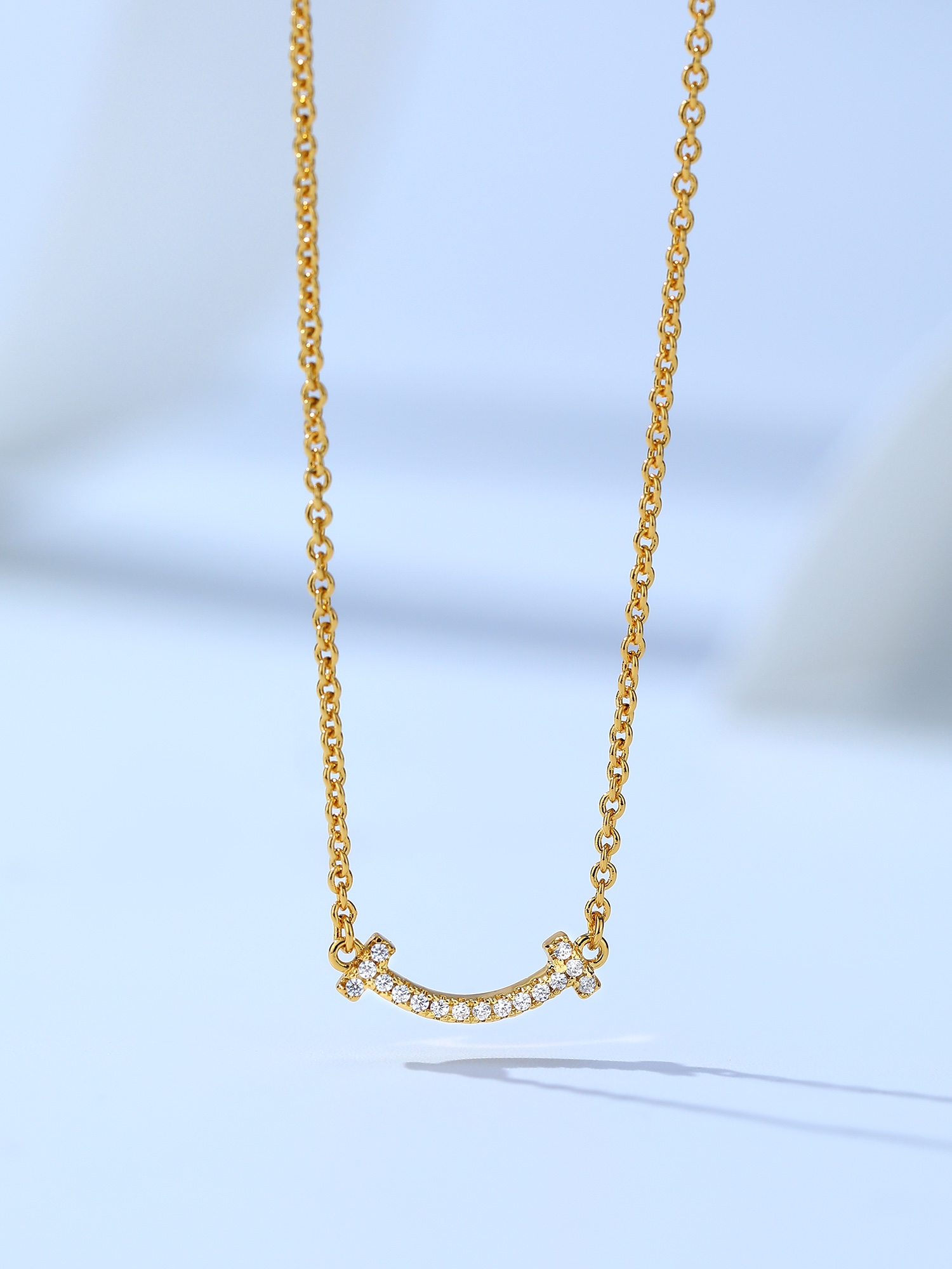 티파니 스마일 목걸이 (1CM) (V-gold소재) (3COLOR)