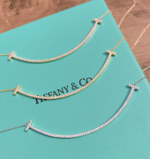 티파니 스마일 목걸이 (6CM) (V-gold소재) (3COLOR)