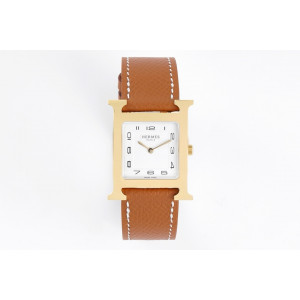 에르메스 H아워 워치 여성 시계 (금장)