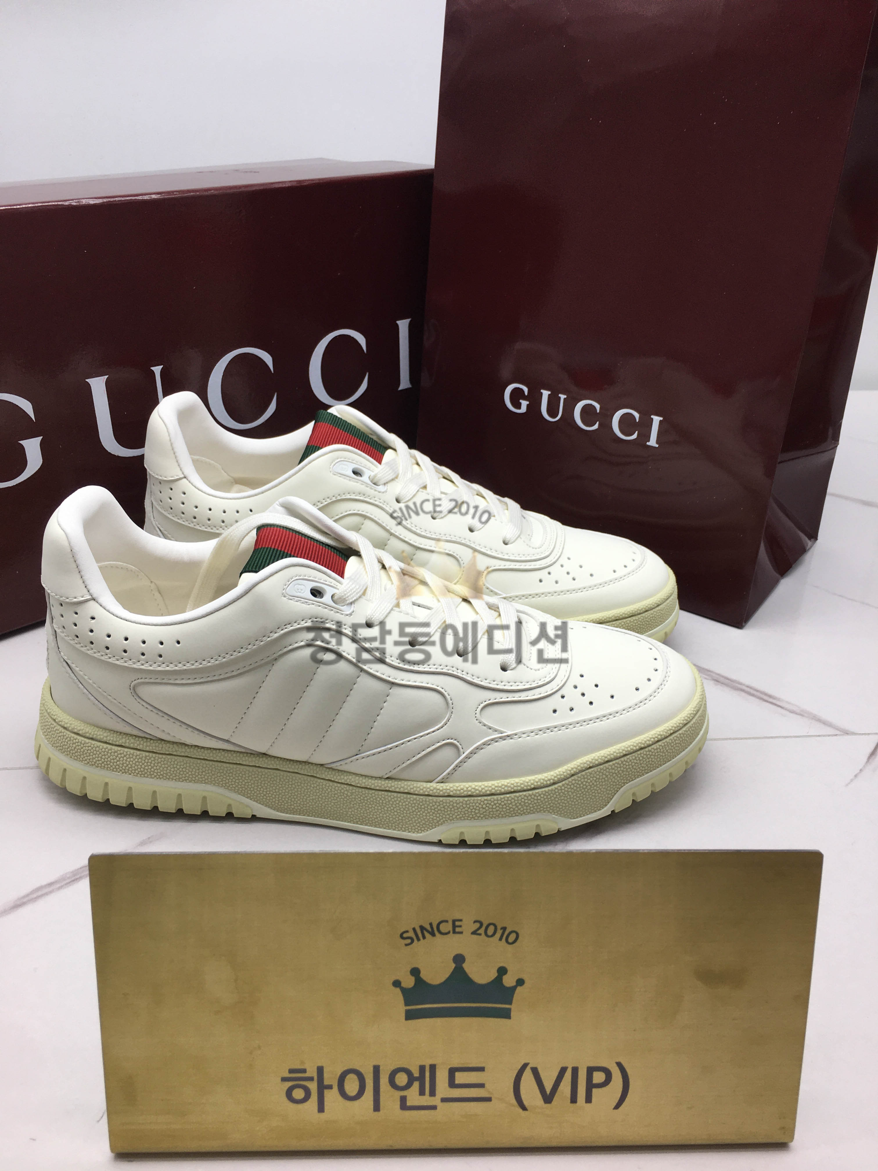 구찌 gg 디스트레스드 스니커즈 로우 (남녀공용)