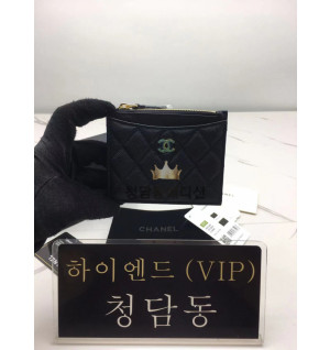 샤넬 지퍼 카드지갑