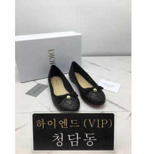 디올 cd 펄 까나쥬 퀄팅 발레리나 플랫 (컬러 블랙, 살구)