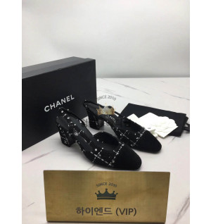 샤넬 트위드 슬링백 미들힐 (굽 6.5cm)