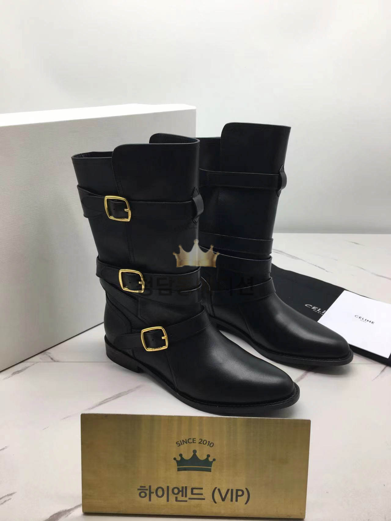 셀린느 리라 트리플 버클 부츠