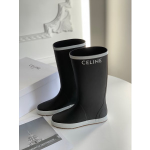 셀린느 플랫 롱 레인부츠