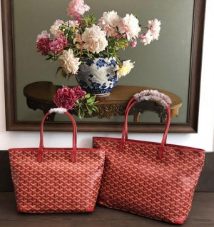 고야드 아르투아 지퍼달린 쇼퍼백 PM / MM (컬러 레드)