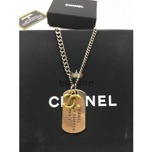 샤넬 cc tags 레터 체인 빈티지 목걸이