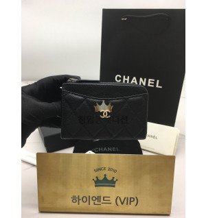 샤넬 클래식 지퍼 카드지갑 AP3179 (캐비어 은장)