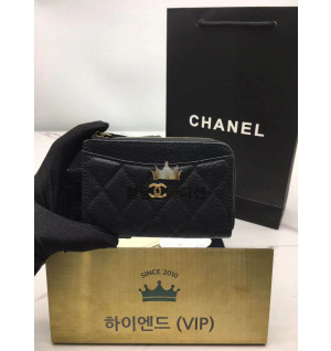 샤넬 클래식 지퍼 카드지갑 AP3179 (캐비어 금장)