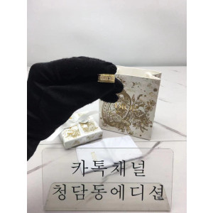 디올 반지 (컬러 핑크, 화이트) (V-gold소재)