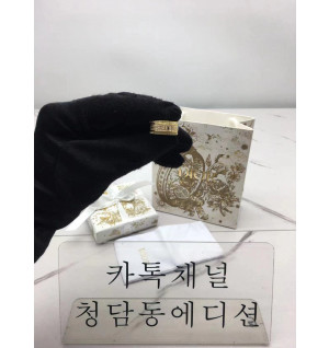 디올 반지 (컬러 핑크, 화이트) (V-gold소재)