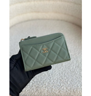 샤넬 클래식 지퍼 카드지갑 AP3179 (컬러 그린)
