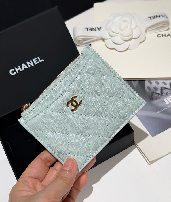 샤넬 클래식 캐비어 지퍼 카드홀더 (7COLOR)