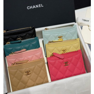 샤넬 클래식 캐비어 지퍼 카드홀더 (7COLOR)