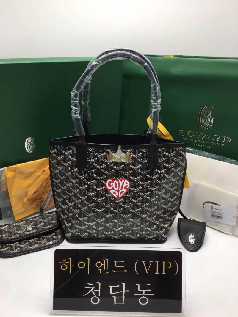 고야드 마카쥬 미니 앙주 (씰링 클립 포함) (컬러 블랙(레드하트))