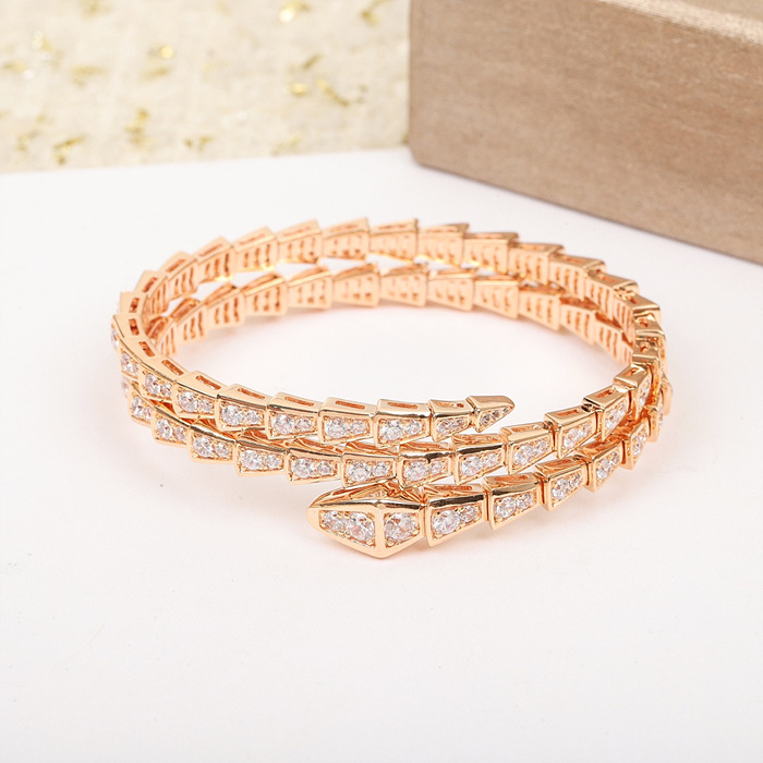 불가리 세르펜티 바이퍼 브레이슬릿 (컬러 옐로우골드, 화이트골드)