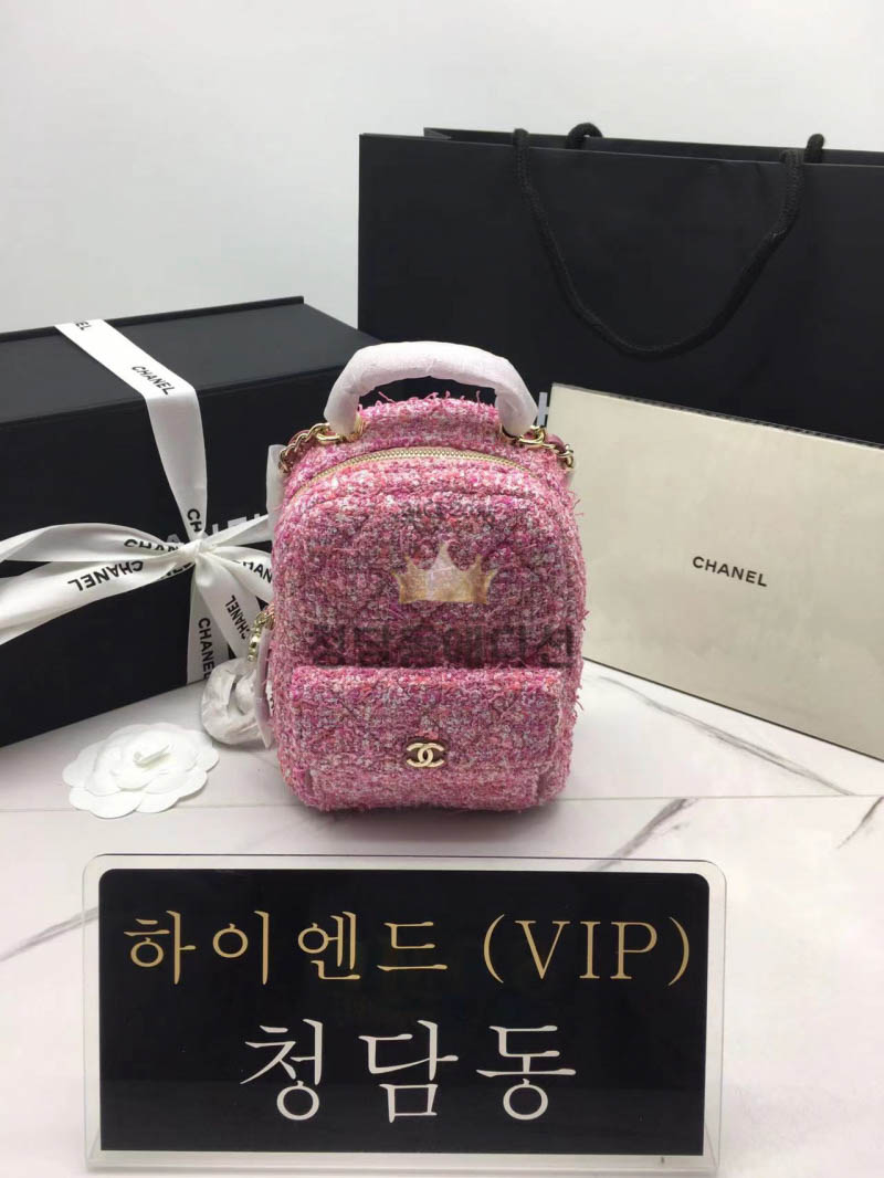 샤넬 24P 트위드 미니 백팩
