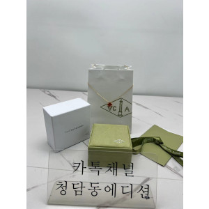 반클리프 매직 알함브라 목걸이 (V-gold소재) (빈티지) (컬러 레드) (upgrade ver.)