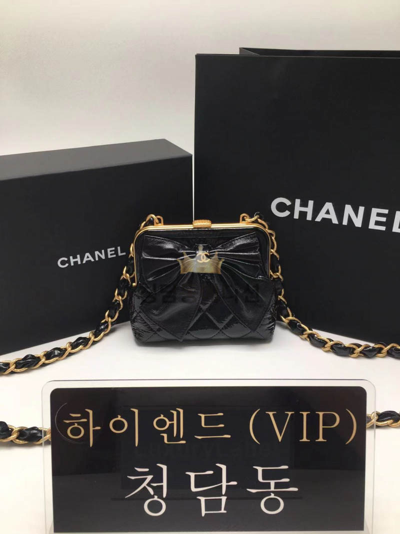 샤넬 체인 달린 리본 미니백 AP4028 블랙(블랙리본)