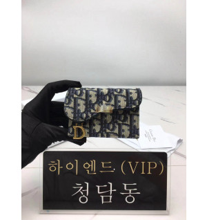 디올 오블리크 새들 카드지갑 (upgrade ver.)