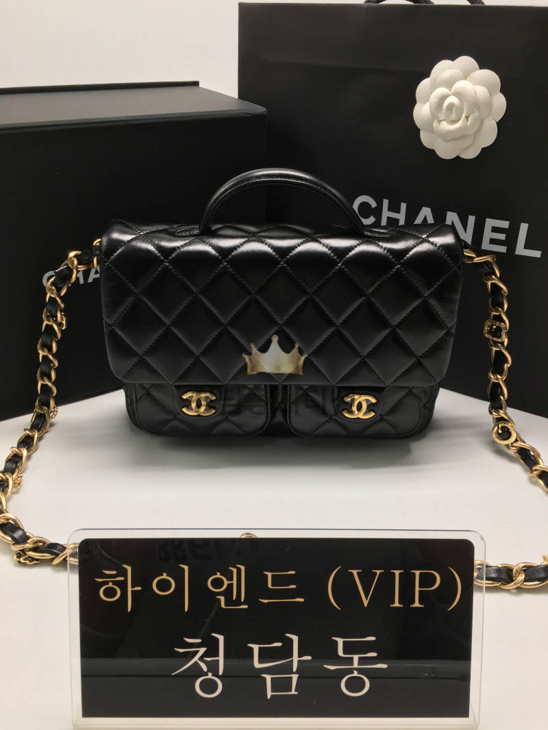 샤넬 투포켓 플랩백 블랙