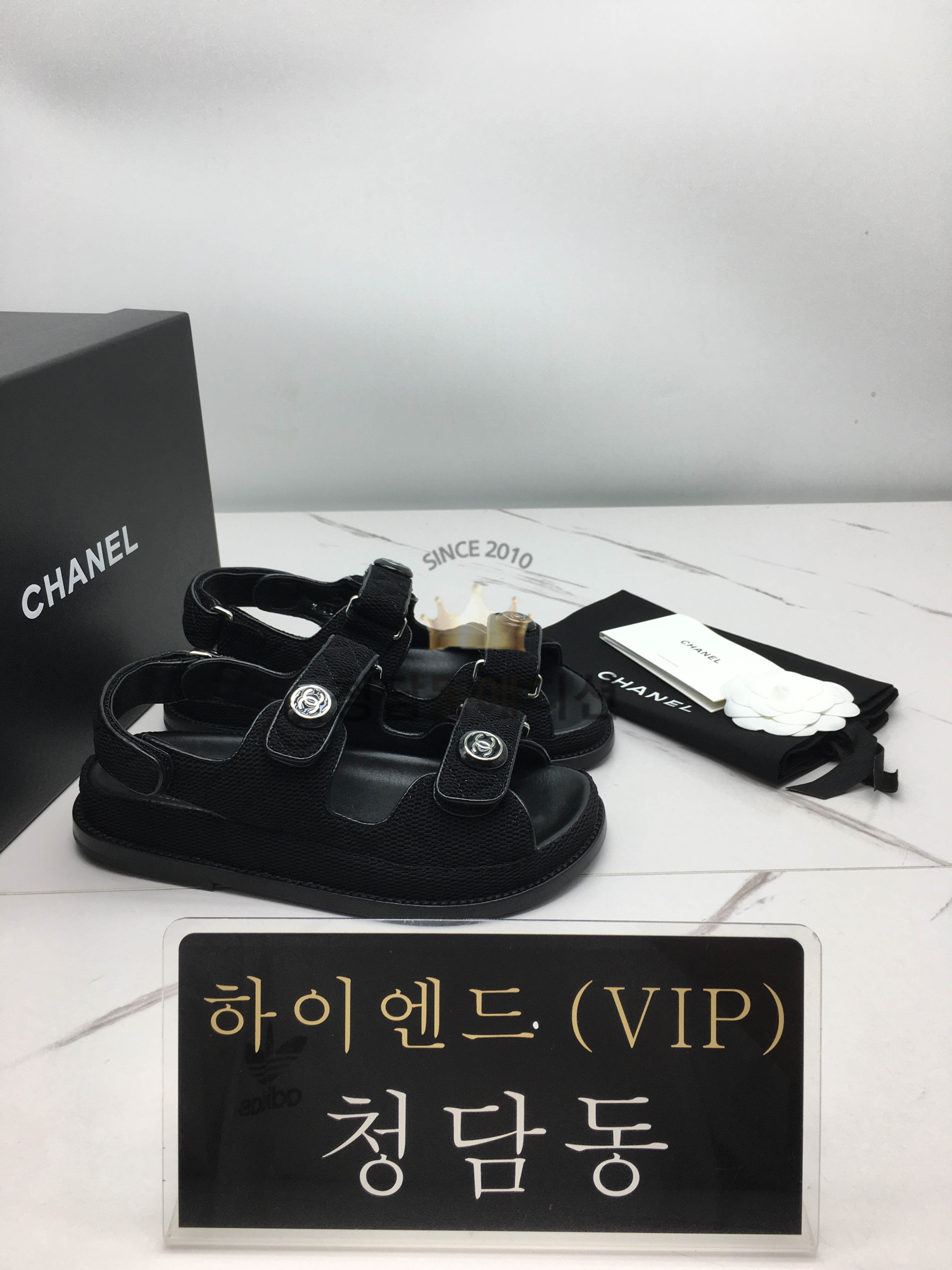 샤넬 벨크로 샌들