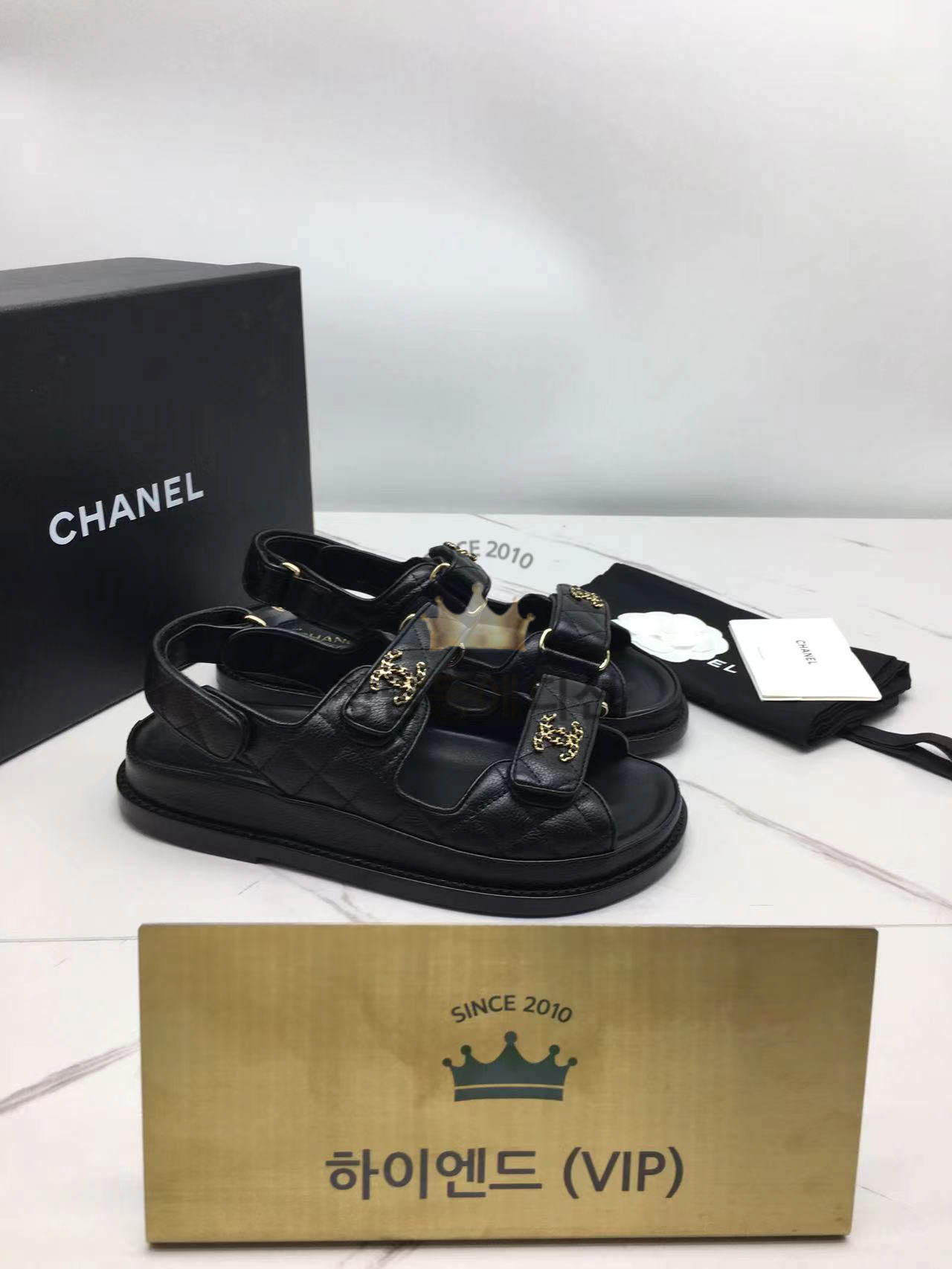 샤넬 벨크로 샌들