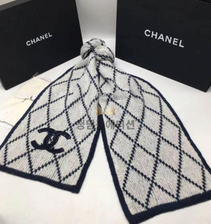 샤넬 CC 캐시미어 머플러 (컬러 네이비)