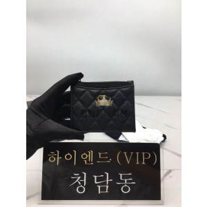 샤넬 클래식 캐비어 지퍼 카드홀더 (컬러 블랙)