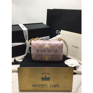 샤넬 24P 펄 체인 미니 플랩백 AS4385