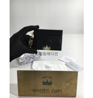 디올 레이디 디올 5-슬롯 카드홀더 (컬러 블랙)