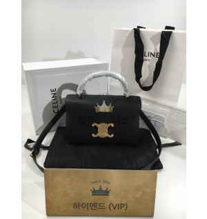 셀린느 틴 니노 백 서플 카프스킨 블랙